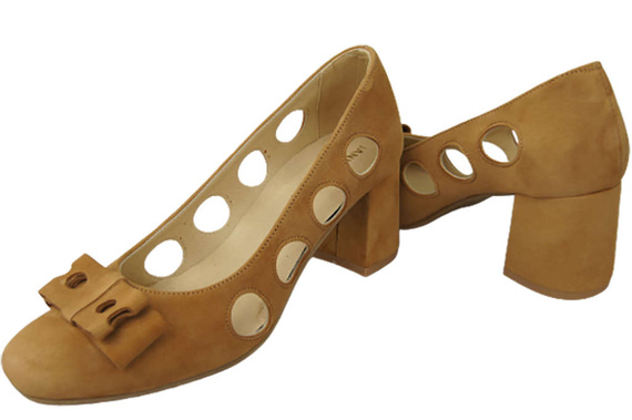 Damenschuhe Rote Pumps, natürliches Wildleder 182 ElitaBut