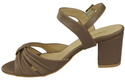 Damenschuhe Cappuccino Sandalen Naturleder 168 ElitaBut