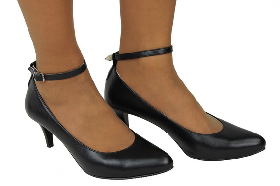 Damenschuhe Pumps Schwarz Naturleder 997 ElitaBut