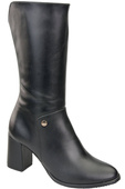 Damen-Halbstiefel, Naturleder, Schwarz 189 ElitaBut