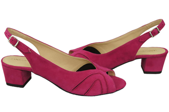 Damenschuhe Sandalen, natürliches Wildleder, Lila 991 ElitaBut