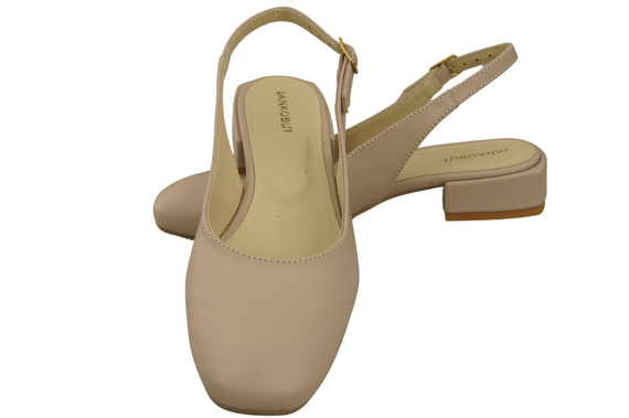 Damen Schuhe Sandalen Cappuccino Blass Flacher Absatz Naturleder 206 ElitaBut