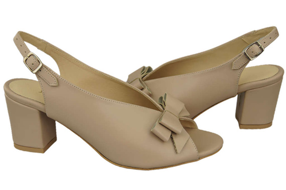 Damenschuhe Cappuccino Sandalen Grain, Naturleder, Grain 148 L ElitaBut