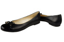 Damen-Ballerinas, Naturleder, Schwarz 895 ElitaBut