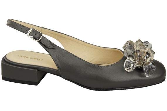 Damen Schuhe Graphit Sandalen mit Kristallen Naturleder 215 ElitaBut