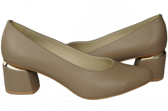 Damenschuhe Cappuccino-Pumps Naturleder 143 ElitaBut