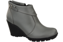 Damenschuhe Keilstiefel, Naturleder, Grau 739 ElitaBut