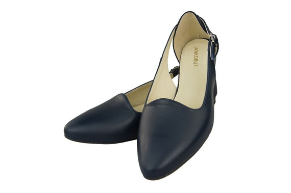 Schuhe Damen Sandalen Marineblau Naturleder 127 ElitaBut