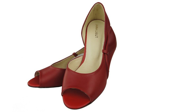 Damenschuhe Sandalen Rot Naturleder 566 ElitaBut