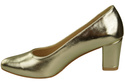 Klassische Glatt Damen Gold Naturleder Schuhe 213 ElitaBut