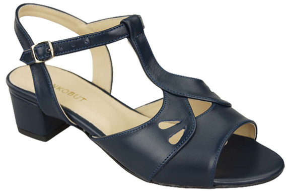 Damenschuhe Sandalen Marineblau Naturleder 169 ElitaBut