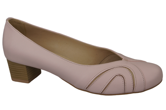 Damenschuhe Pumps, Naturleder, Puderrosa 786 ElitaBut