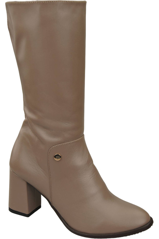 Schuhe Damen-Halbstiefel, Naturleder Cappuccino Dark 189 ElitaBut