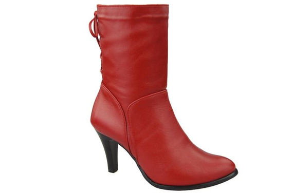 Winterschuhe Damenstiefeletten, Naturleder, Rot 978 Z ElitaBut