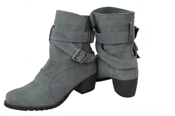 Damenstiefel Naturveloursleder Grau 119 ElitaBut