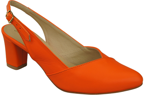 Damen Footwear Orange Stiletto Sandalen Natural Leder 217 ElitaBut