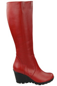 Footwear Damen-Keilstiefel, Naturleder, Rot 745 ElitaBut