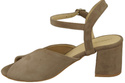 Damenschuhe Cappuccino Sandalen, Dunkel, Naturleder, Wildleder, 185 ElitaBut