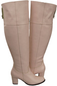 Schuhe Damenstiefel Overknee-Stiefel, Naturleder, 190 Powder Pink EliteBut