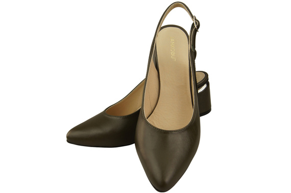 Damenschuhe Olivgrüne Sandalen, Naturleder 196 ElitaBut