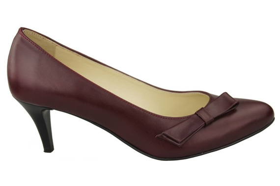 Damenschuhe Pumps Naturleder Burgund 989 ElitaBut