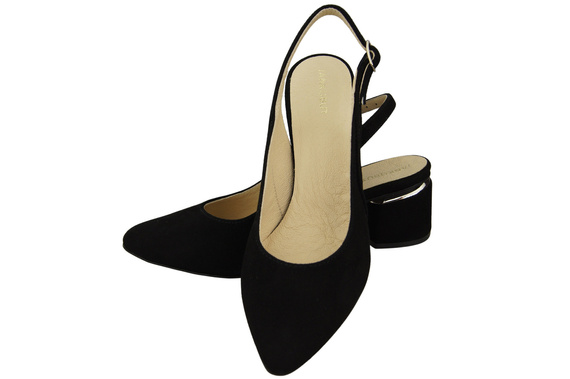 Damensandalen aus natürlichem Wildleder Schwarz Eleganz und Komfort 196 von ElitaBut