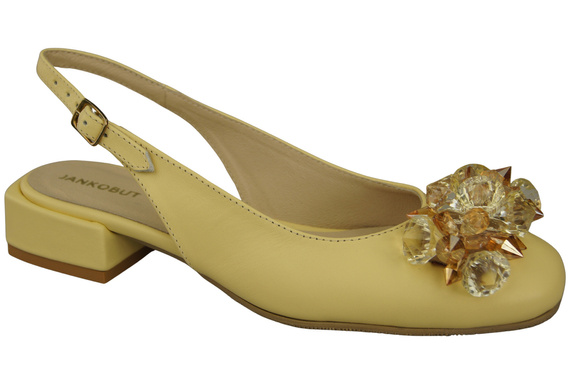 Damen Schuhe Banane Sandalen mit Kristallen Naturleder 215 ElitaBut