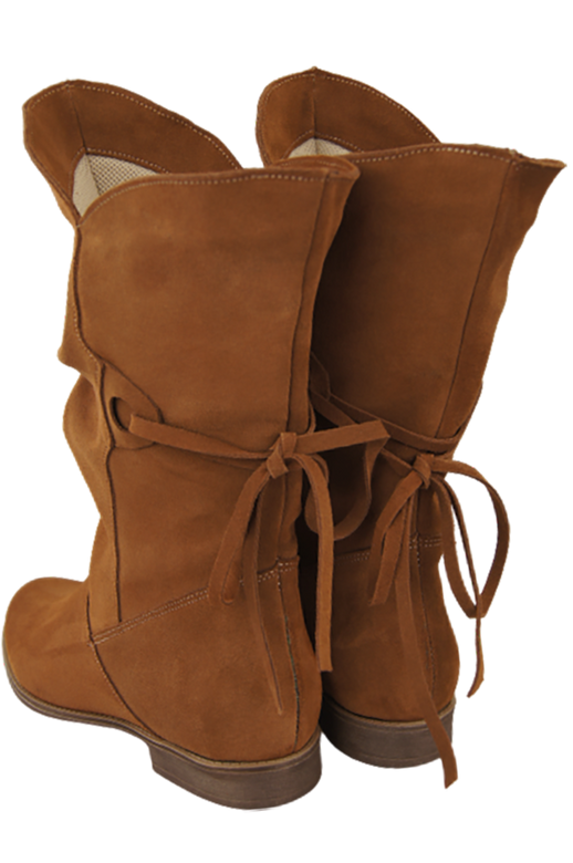 Winterstiefeletten für Damen, natürliches Veloursleder, Karmel 999 von ElitaBut