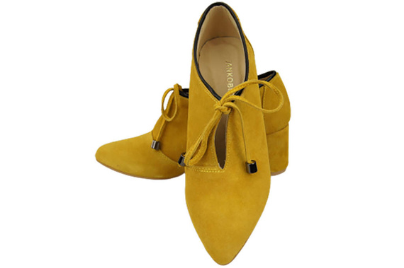 Damenschuhe Zitronenschuhe Natursamtleder 183 ElitaBut