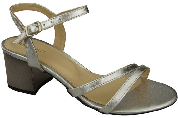 Damenschuhe Silbernes Naturleder 197 Sandalen, die den Fuß sinnlich enthüllen ElitaBut