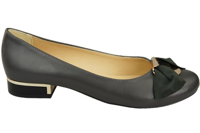 Damen Ballerinas, Naturleder, Graphit 894 ElitaBut