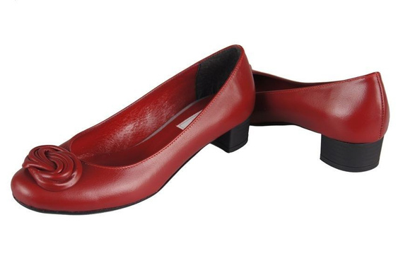 Damenschuhe Pumps, Naturleder, Rot 704 ElitaBut