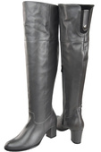 Footwear Kniehohe Overknee-Stiefel für Damen, Naturleder 190 Graphite ElitaBut