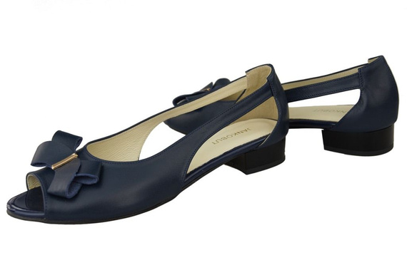 Schuhe Damen Sandalen Marineblau Naturleder 994 ElitaBut