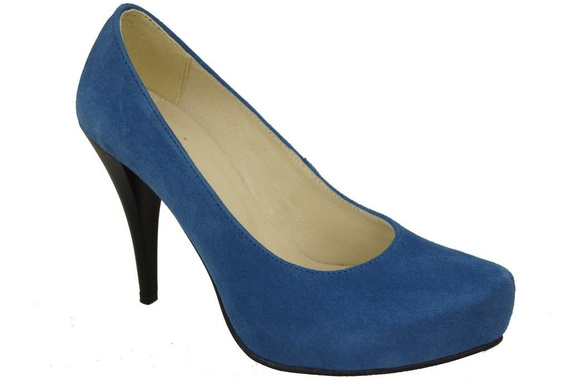 Damenschuhe Pumps Blaues natürliches Wildleder 644 ElitaBut