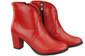 Damen-Winterstiefel, Naturleder, Rot 152 von ElitaBut