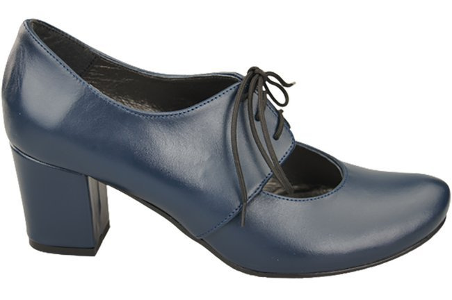 Schuhe Damenschuhe, Naturleder, Marineblau 161 ElitaBut