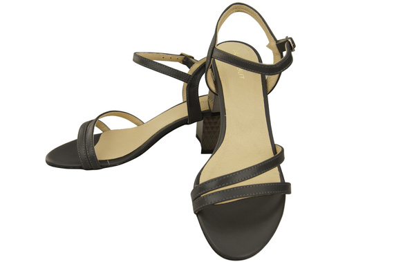 Damenschuhe Graphit Naturleder 197 Sandalen, die den Fuß sinnlich enthüllen ElitaBut