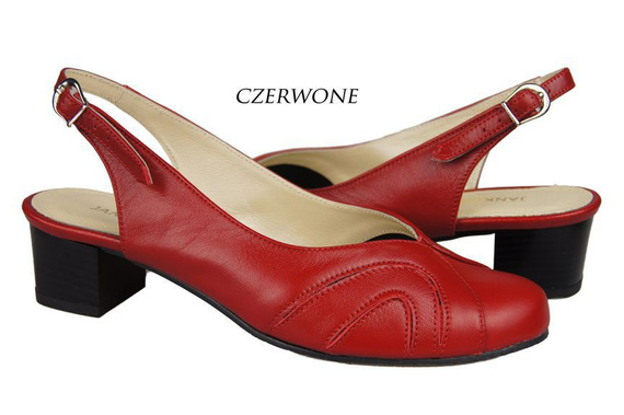 Damenschuhe Sandalen, Naturleder, Rot 842 ElitaBut