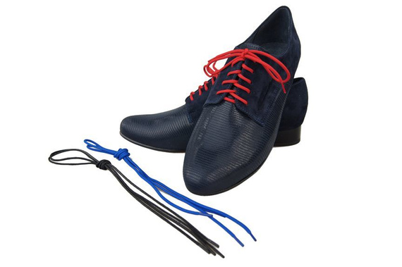 Schuhe Damenschuhe zum Schnüren, Naturleder, Marineblau 959 ElitaBut