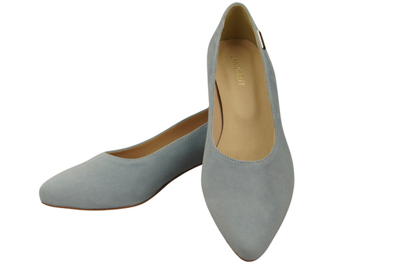 Bequeme Damen-Schuhe Hellblau aus echtem Veloursleder 220 Z ElitaBut