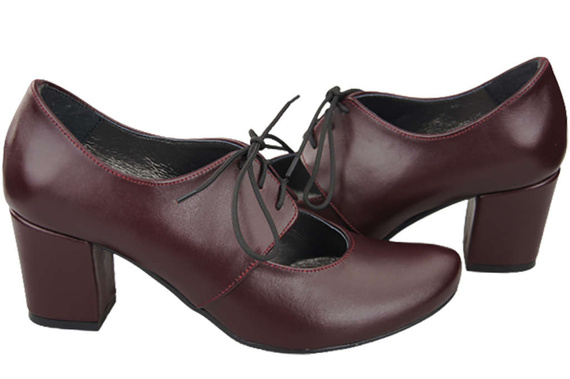 Schuhe Damenschuhe, Naturleder, Burgund 161 ElitaBut