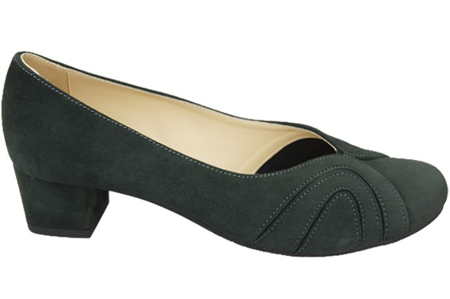 Damenschuhe Pumps, natürliches Wildleder, Graphit 786 von ElitaBut