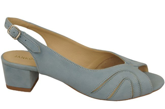 Damenschuhe Sandalen, natürliches Wildleder, Hellblau 991 ElitaBut