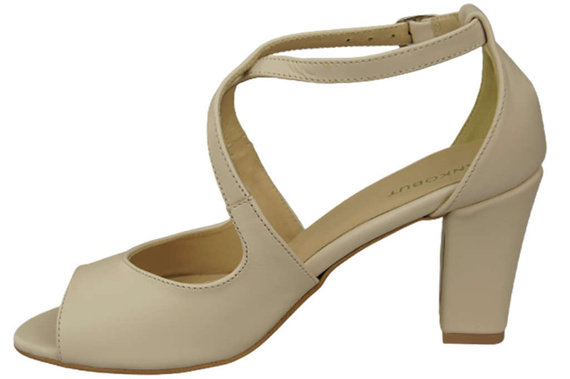 Damenschuhe Beige Sandalen, Naturleder 186 ElitaBut