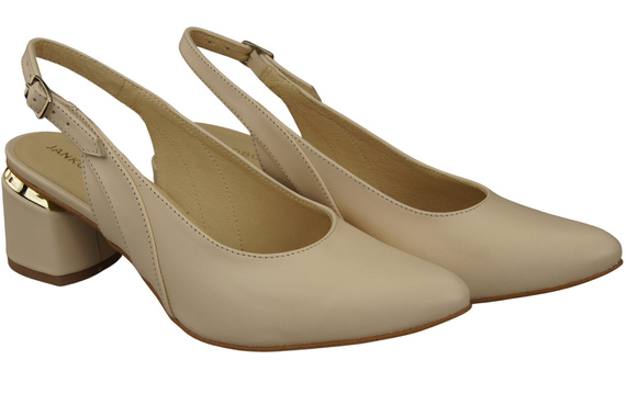 Damenschuhe Beige Sandalen, Naturleder 196 ElitaBut