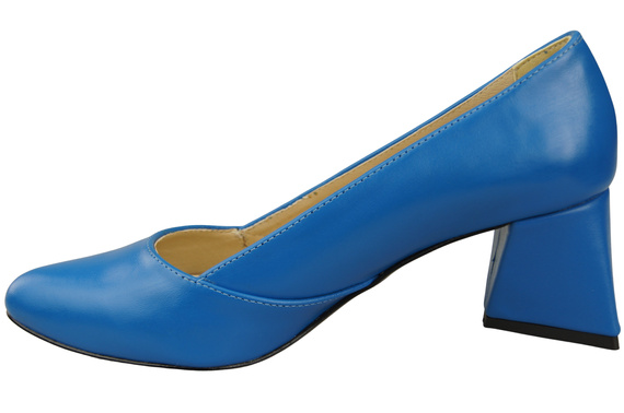Damen Pumps Blau Echtleder Spitz Zehen Absatz ElitaBut 221