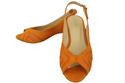 Damenschuhe Sandalen, natürliches Wildleder, Orange 991 ElitaBut