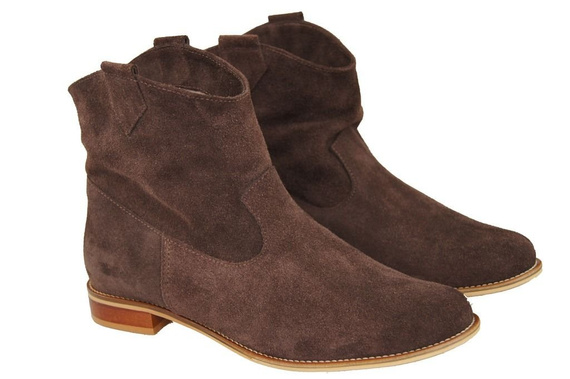 Damenschuhe Frühling / Herbst, Naturveloursleder, Schokolade 132 L ElitaBut