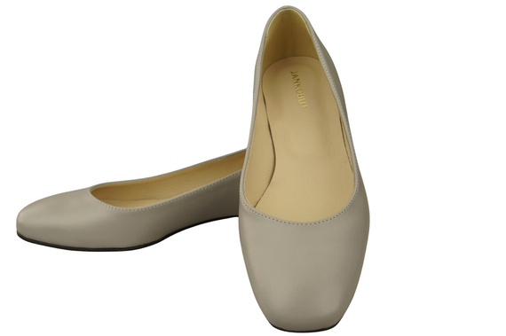 Flache Frauen Schuhe Helle Esche Dekorative Ferse Naturleder 209 ElitaBut